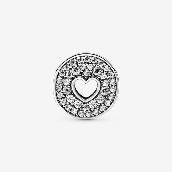 Pandora Pavé and Heart Anniversary Charm - Picture 1 of 10